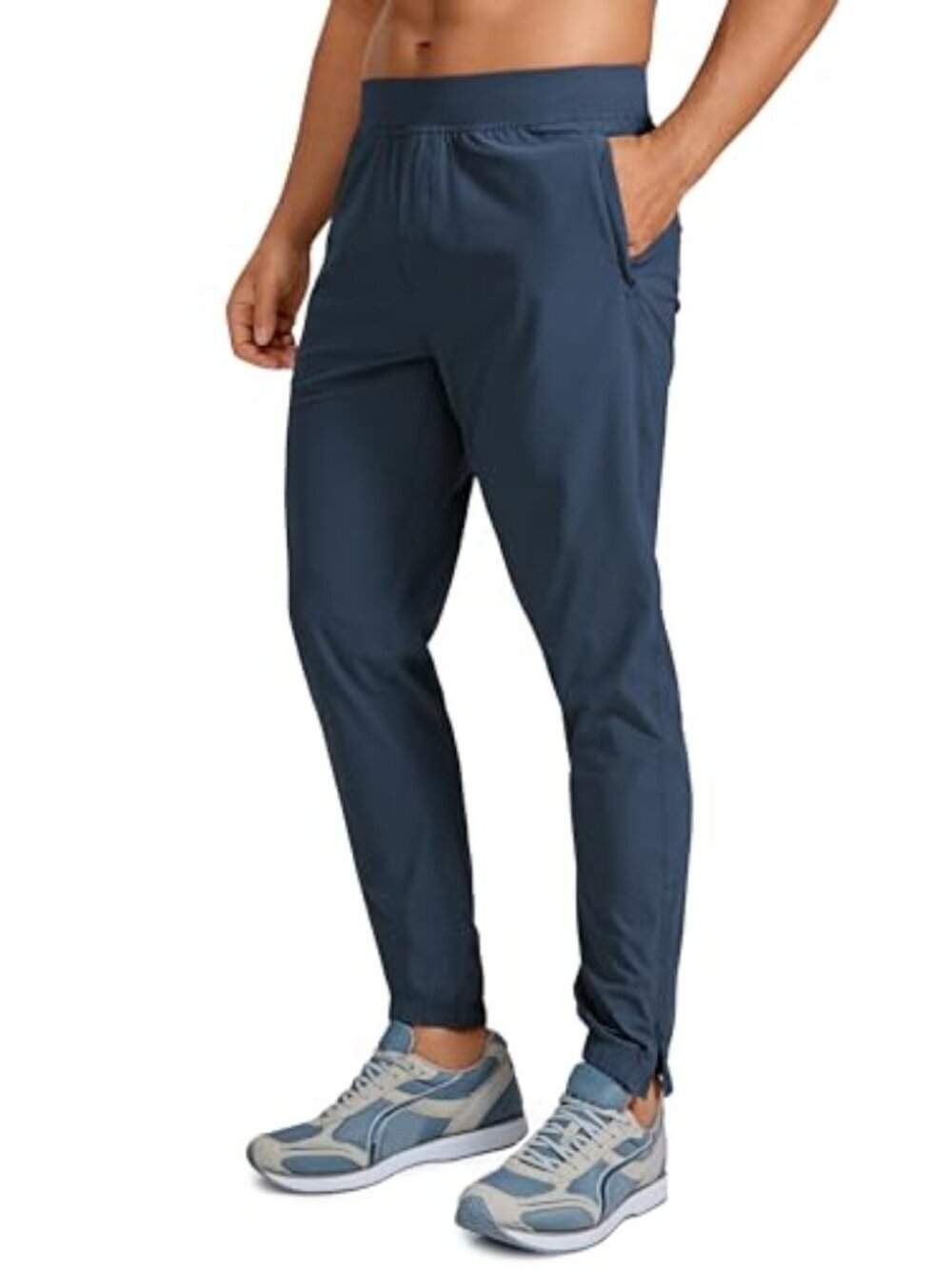 🆕 Athletic Joggers for Men - 29" Lightweight Running Training Pants with Zip